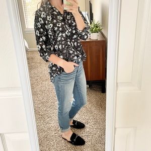Loft Floral Button Down Blouse